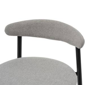 Chaises de bar Embi (lot de 2) Tissu / Métal - Gris / Noir