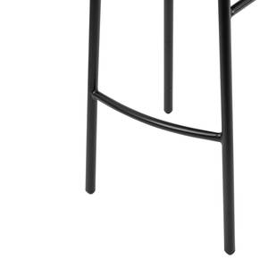 Chaises de bar Embi (lot de 2) Tissu / Métal - Gris / Noir