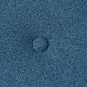 Fauteuil Gimli geweven stof/massief essenhout - Jeansblauw