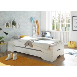 Stapelbed Double Wit - Massief hout - 96 x 47 x 205 cm