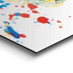 Afbeelding Tijger Bloemenkrans geweven stof - meerdere kleuren - 60 x 90 x 2 cm