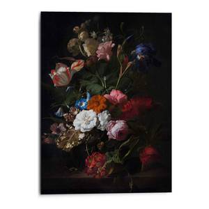 Tableau déco Fleurs Mauritshuis Métal - Noir - 50 cm x 70 cm x 2 cm