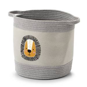 Cesto portaoggetti Leone 90% poliestere / 10% cotone - Grigio / Colorato - 30 x 30 cm