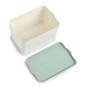 Aufbewahrungsbox Bengal Polypropylen - Weiß / Mint - 45 x 25 cm