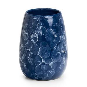 Zahnputzbecher Blue Marble Keramik - Blau - 8,5 x 11,5 cm