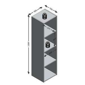 Open kast Reeno II Sonoma eikenhouten look