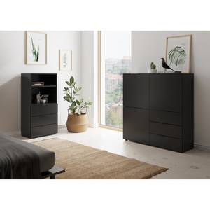 Buffet 3 Portes 3 Tiroirs Dark Noir