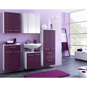 Armoire de salle de bain Kopenhagen Violet brillant - Largeur : 50 cm