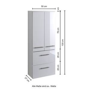 Armoire de salle de bain Kopenhagen Violet brillant - Largeur : 50 cm