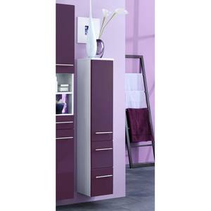 Armoire de salle de bain Kopenhagen Violet brillant - Largeur : 25 cm