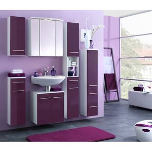 Armoire de salle de bain Kopenhagen Violet brillant - Largeur : 25 cm