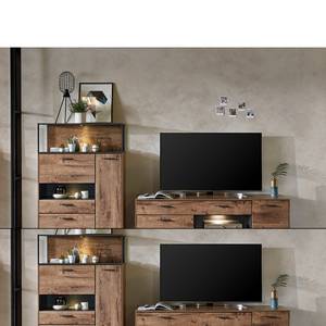 Highboard Meevoo I Eiche Rustikal Dekor / Graphit