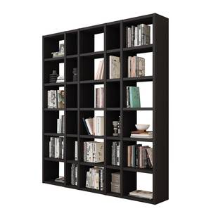 Boekenkast Emporior IX Eikenhouten zwartbruin look - Breedte: 190 cm