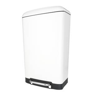 Poubelle Studio Easy-close Acier - Blanc - Capacité : 30 L