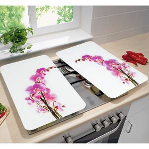 Afdekplaat Orchideeënbloemen (set van 2) glas - meerdere kleuren