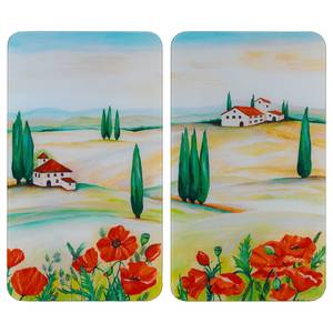 Afdekplaat Toscana (set van 2) glas - meerdere kleuren