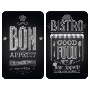 Abdeckplatte Bon Appetit (2er-Set) Glas - Mehrfarbig