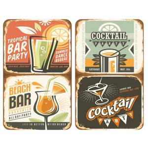 Afdekplaat Cocktail (set van 2) glas - meerdere kleuren