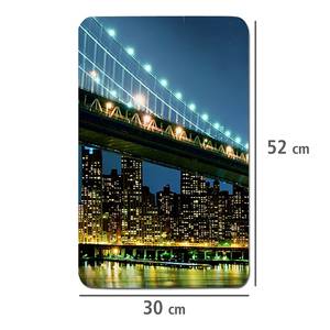 Abdeckplatte Brooklyn Bridge (2er-Set) Glas - Mehrfarbig