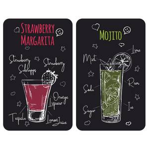 Abdeckplatten Margarita (2er-Set) Glas - Mehrfarbig