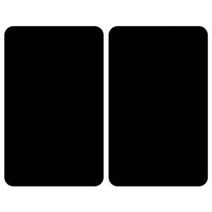 Couvre-plaques Noir (2 él.) Verre - Noir