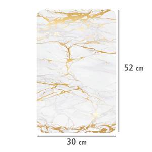 Abdeckplatten Marmor Gold (2er-Set) Glas - Weiß