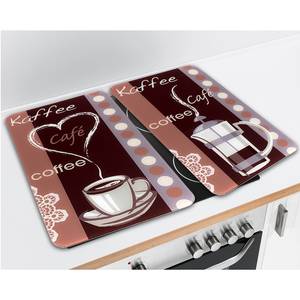 Abdeckplatte Kaffeeduft (2er-Set) Glas - Mehrfarbig