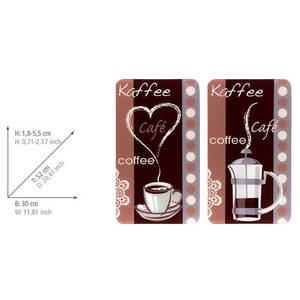 Abdeckplatte Kaffeeduft (2er-Set) Glas - Mehrfarbig