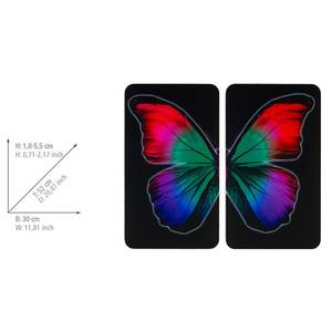 Afdekplaat Butterfly by Night (2-delig) glas - meerdere kleuren