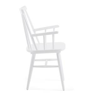 Chaises à accoudoirs Tara (lot de 2) Partiellement en hévéa massif - Blanc - Blanc