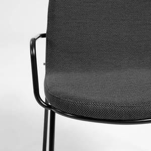 Chaises à accoudoirs Gina (lot de 2) Gris foncé