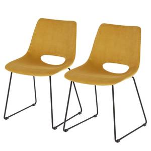 Chaises Zara (lot de 2) Jaune moutarde