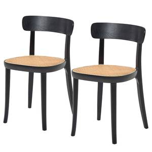 Sedia per sala da pranzo Rom (set da 2) Nero