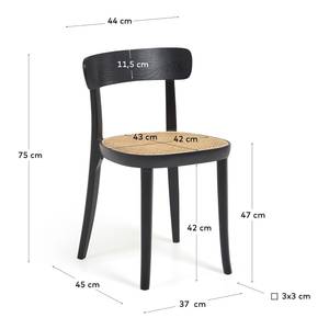 Esszimmerstuhl Rom (2er-Set) Schwarz