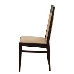 Chaises Ripon (lot de 2) Tissu / Hêtre massif - Camel / Noir