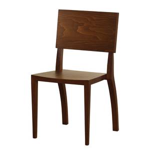 Chaises Norris (lot de 2) Hêtre massif - Noyer