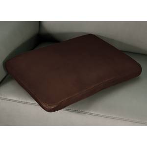 Coussin Kerman Cuir véritable - Cuir Nadra: Marron foncé