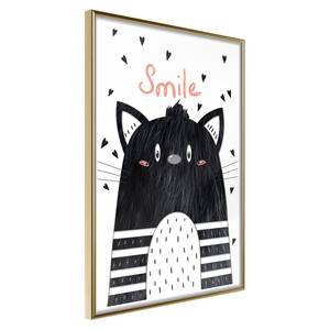 Affiche Smile Polystyrène / Papier - Doré - 30 x 45 cm