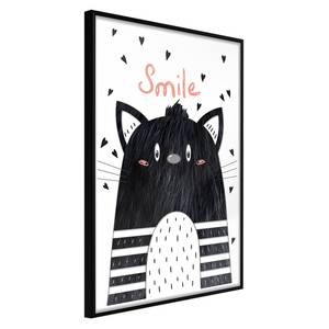 Poster Smile polystyreen/papierpulp - Zwart - 40 x 60 cm