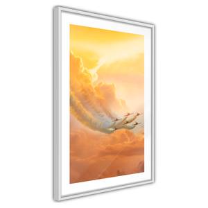 Cornice e poster Airplanes in the Clouds Polistirene / Carta - grigio / bianco - 40 x 60 cm