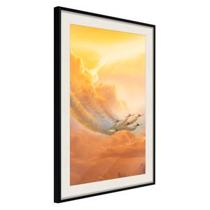 Cornice e poster Airplanes in the Clouds Polistirene / Carta - Nero / Bianco - 40 x 60 cm