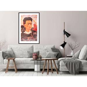 Poster Frida Kahlo Polystyrol / Papiermass - Schwarz / Weiß - 40 x 60 cm