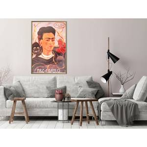 Poster Frida Kahlo Polystyrol / Papiermass - Gold - 30 x 45 cm