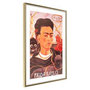 Affiche Frida Kahlo Polystyrène / Papier - Blanc / Doré - 20 x 30 cm