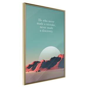 Poster He Who Never Made a Mistake polystyreen/papierpulp - Goud - 40 x 60 cm