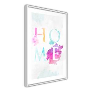 Poster Rainbow Home polystyreen/papierpulp - Grijs / Wit - 40 x 60 cm