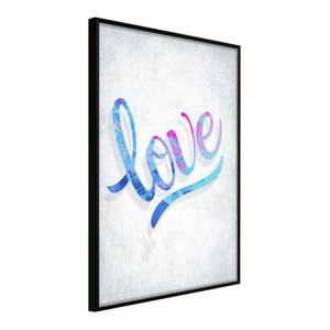 Poster Love polystyreen/papierpulp - Zwart - 40 x 60 cm