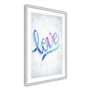 Cornice e poster Love Polistirene / Carta - grigio / bianco - 40 x 60 cm
