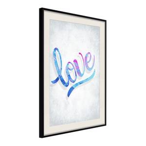 Affiche Love Polystyrène / Papier - Noir / Blanc - 30 x 45 cm