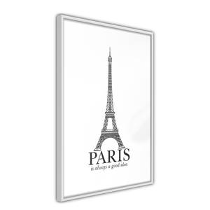 Affiche Paris Is Always a Good Idea Polystyrène / Papier - Blanc / Gris - 40 x 60 cm
